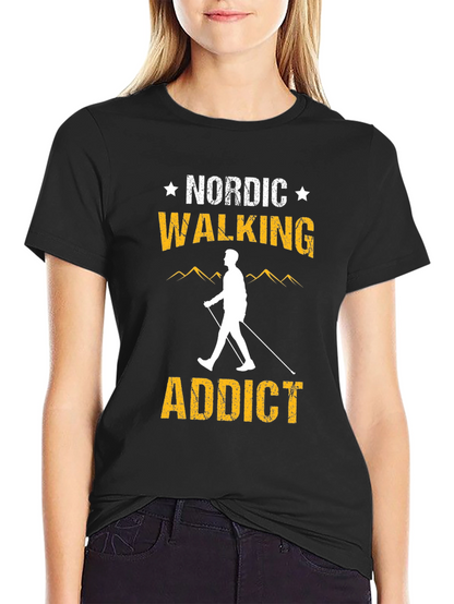 Camiseta Negra Nordic Walking Addict