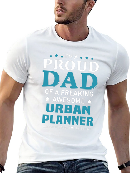 Camiseta Negra: Papá Orgulloso Planificador Urbano