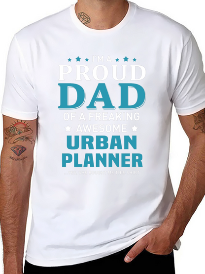 Camiseta Negra: Papá Orgulloso Planificador Urbano