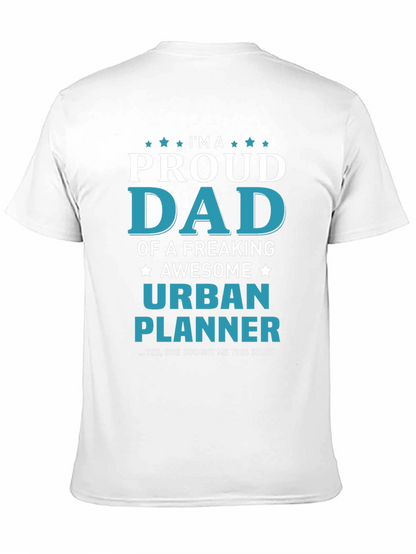 Camiseta Negra: Papá Orgulloso Planificador Urbano