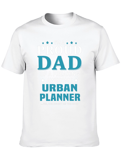 Camiseta Negra: Papá Orgulloso Planificador Urbano