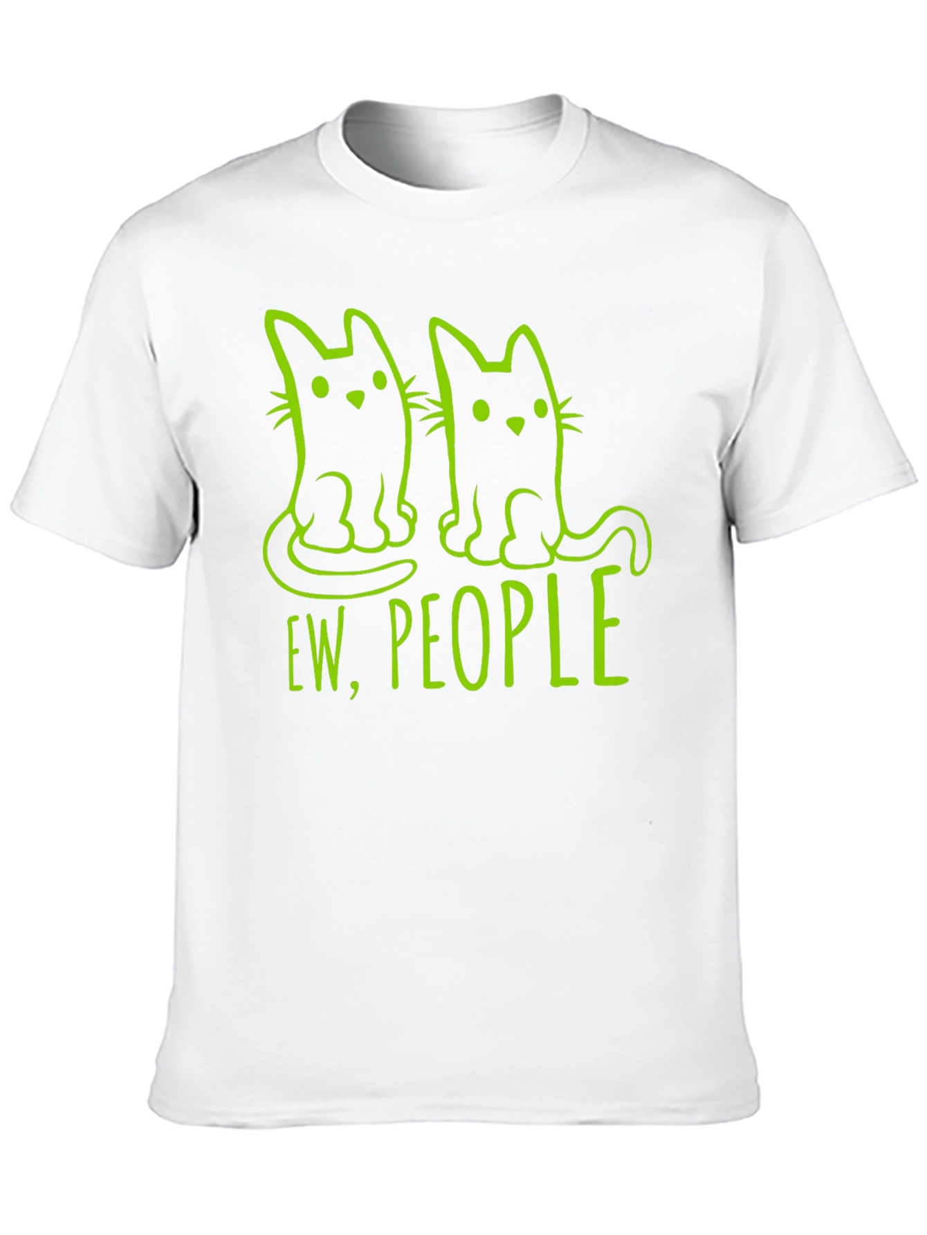 Camiseta Negra con Diseño de Gatos Ew People