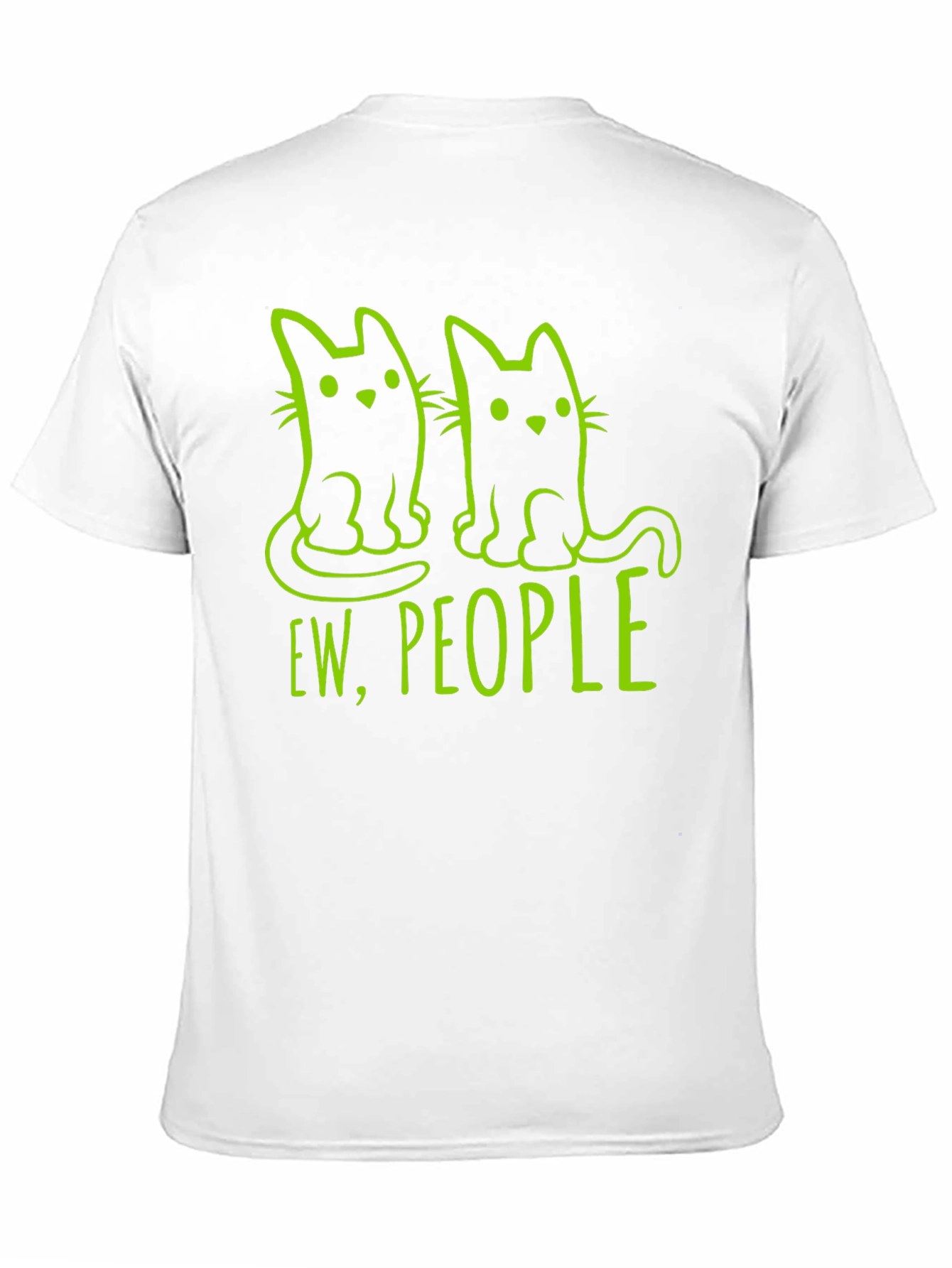 Camiseta Negra con Diseño de Gatos Ew People