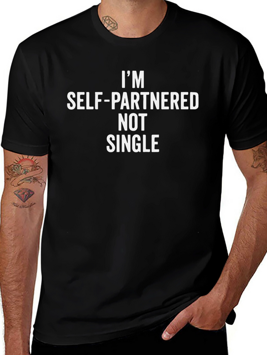 Camiseta Negra: Soy Auto-Pareja No Soltero