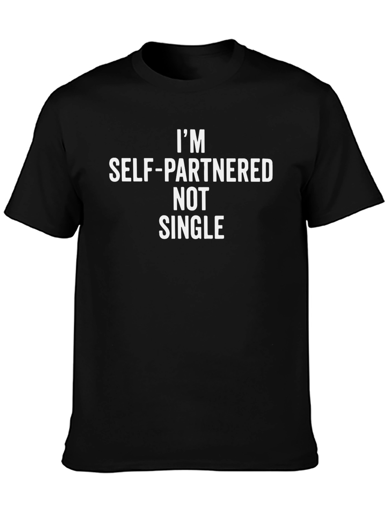 Camiseta Negra: Soy Auto-Pareja No Soltero