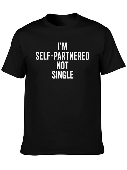 Camiseta Negra: Soy Auto-Pareja No Soltero