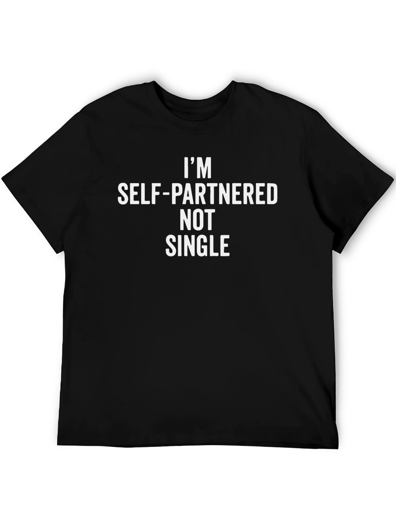 Camiseta Negra: Soy Auto-Pareja No Soltero
