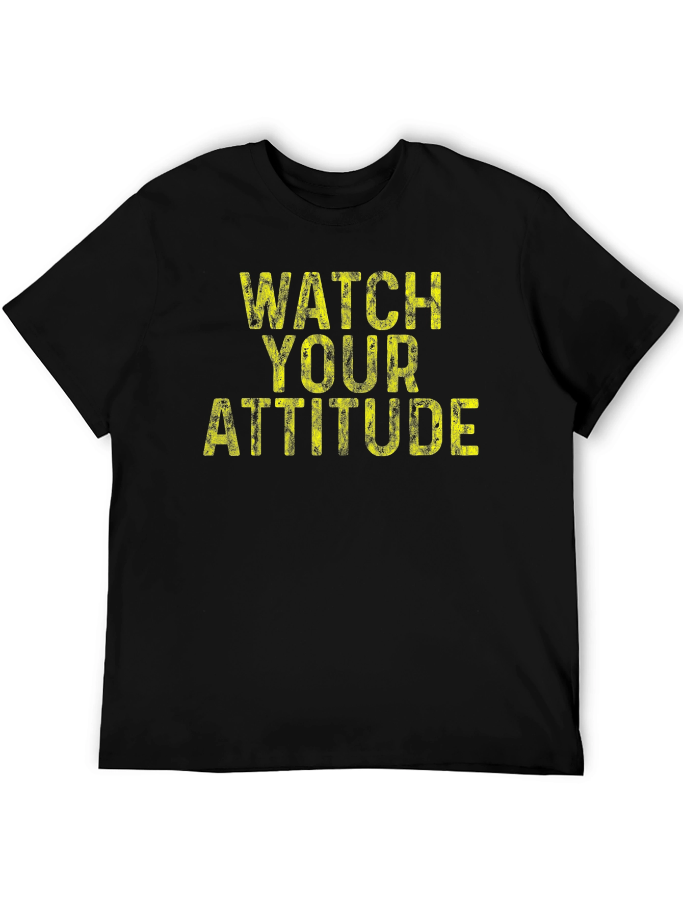 Camiseta Negra con Mensaje Watch Your Attitude