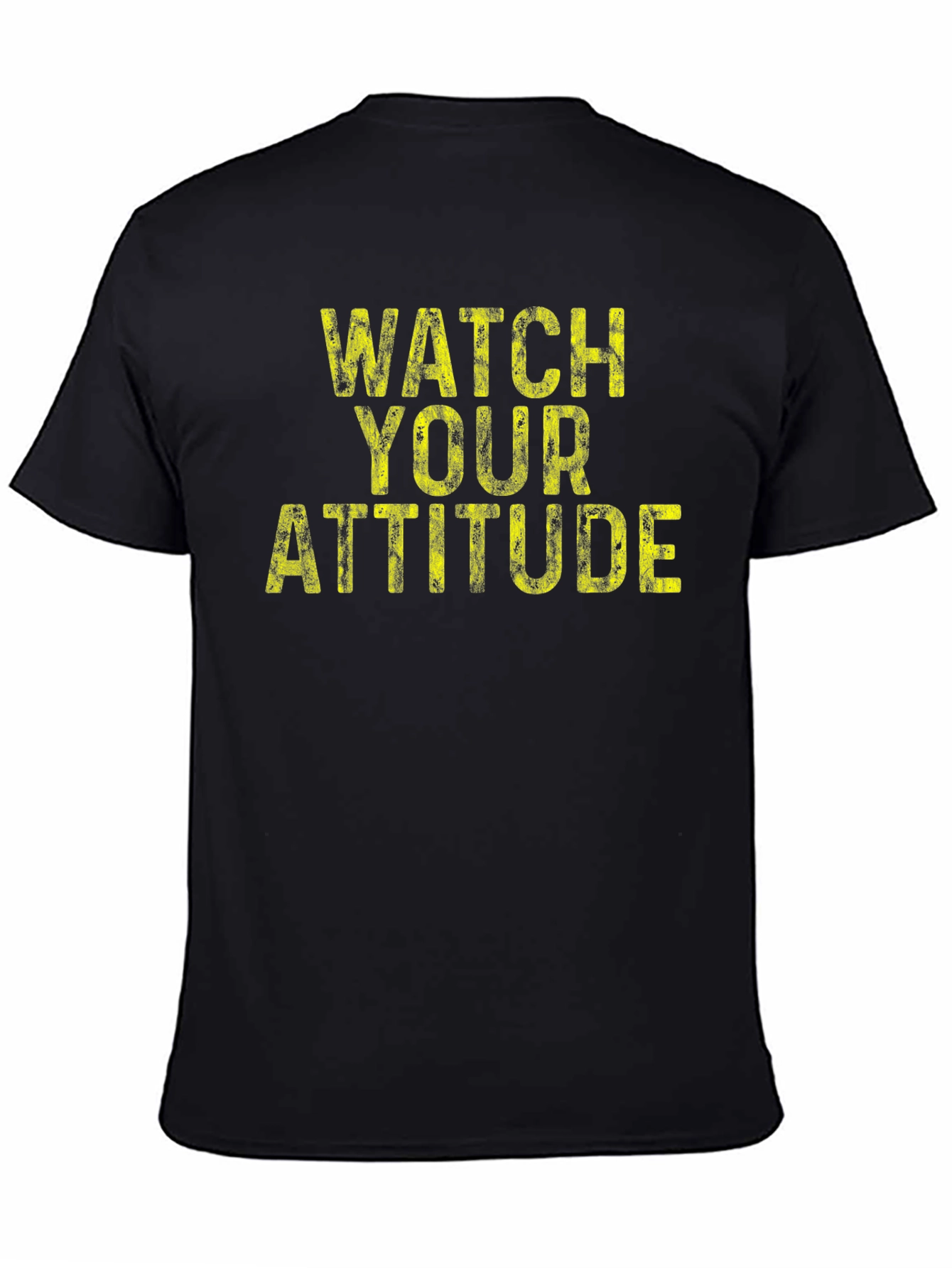 Camiseta Negra con Mensaje Watch Your Attitude