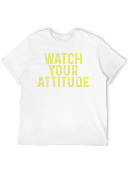 Camiseta Negra con Mensaje Watch Your Attitude