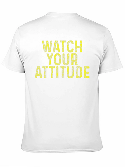 Camiseta Negra con Mensaje Watch Your Attitude