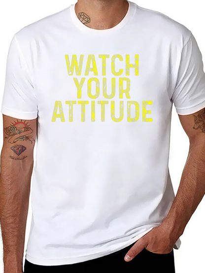 Camiseta Negra con Mensaje Watch Your Attitude