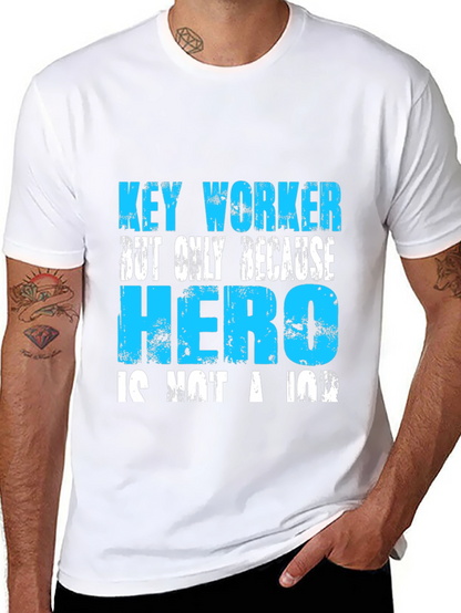 Camiseta Negra: Key Worker Hero