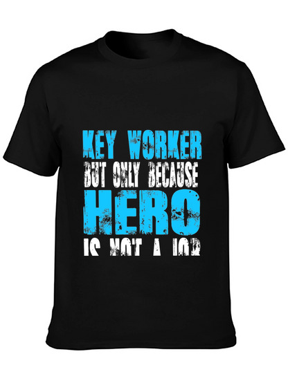 Camiseta Negra: Key Worker Hero