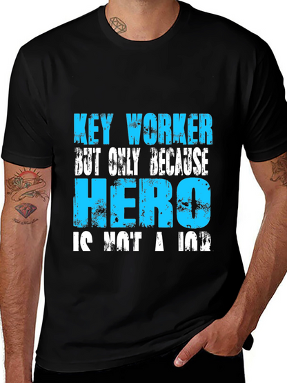 Camiseta Negra: Key Worker Hero