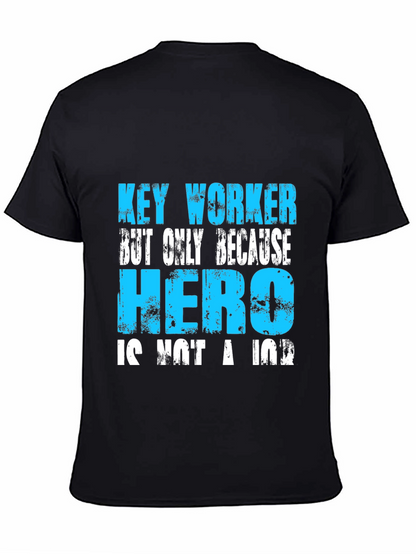 Camiseta Negra: Key Worker Hero