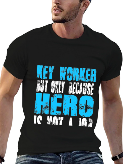 Camiseta Negra: Key Worker Hero