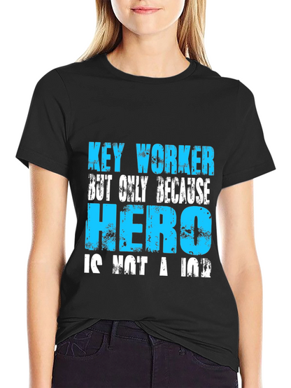Camiseta Negra: Key Worker Hero