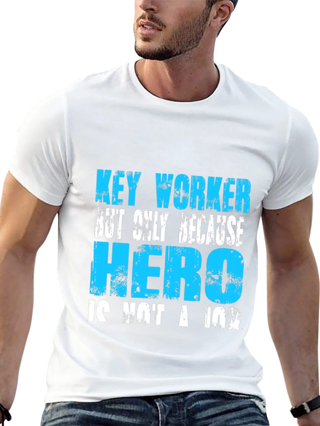 Camiseta Negra: Key Worker Hero