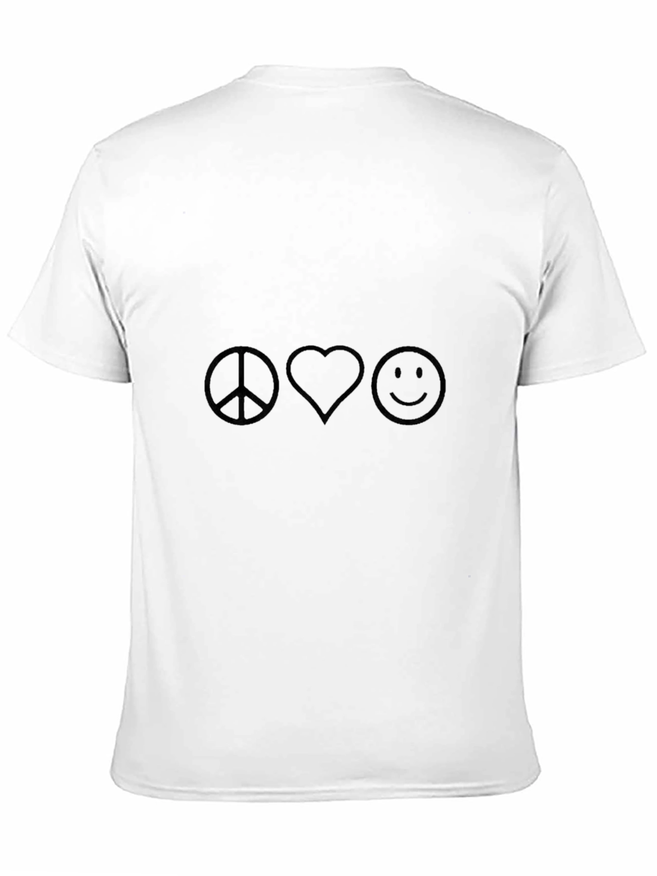 Camiseta Negra Peace Love Smile