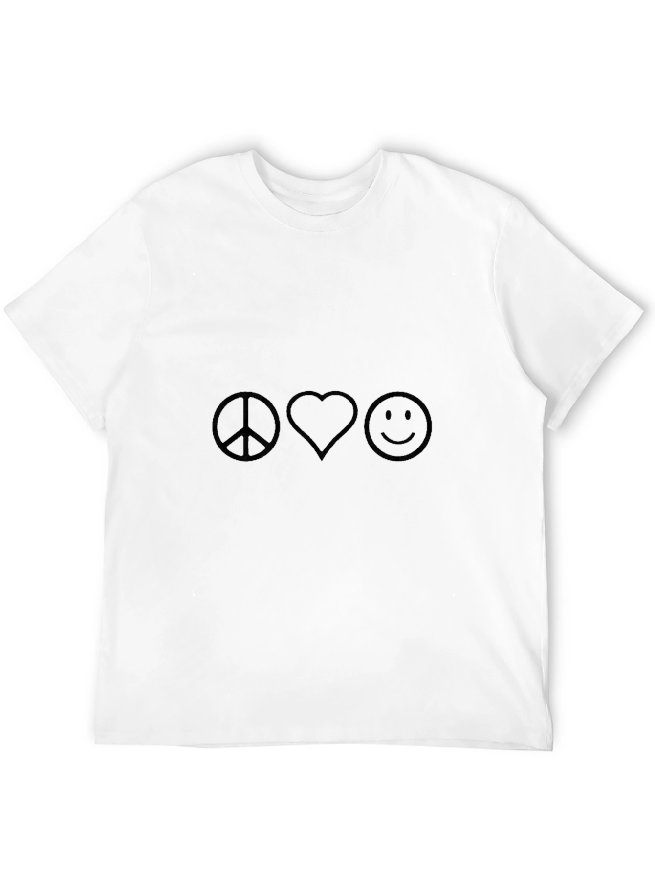 Camiseta Negra Peace Love Smile