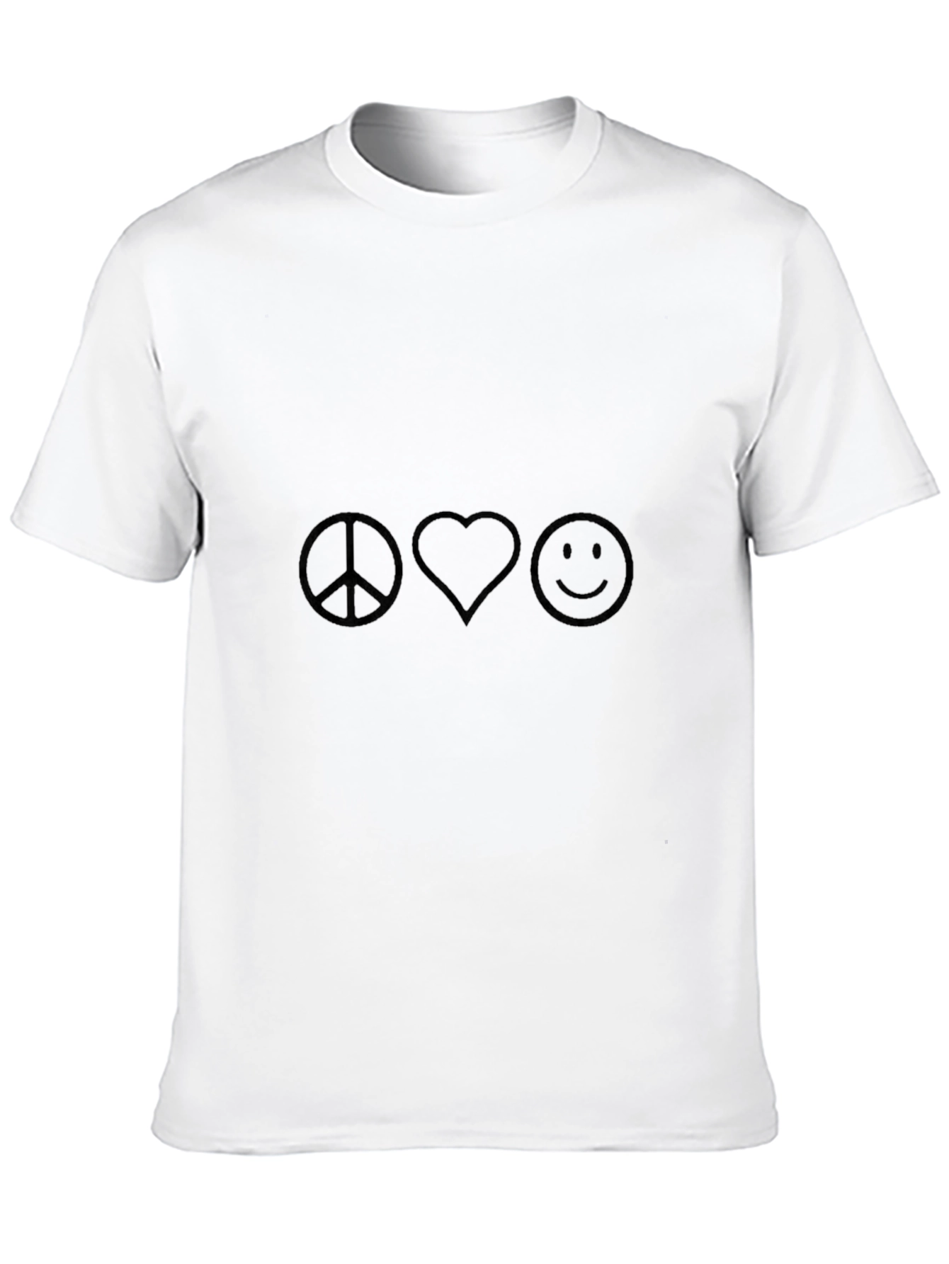Camiseta Negra Peace Love Smile