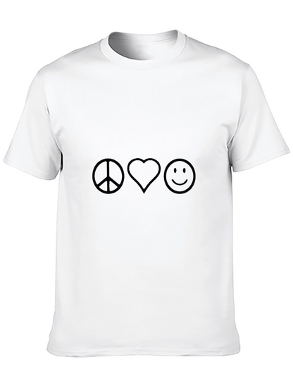 Camiseta Negra Peace Love Smile