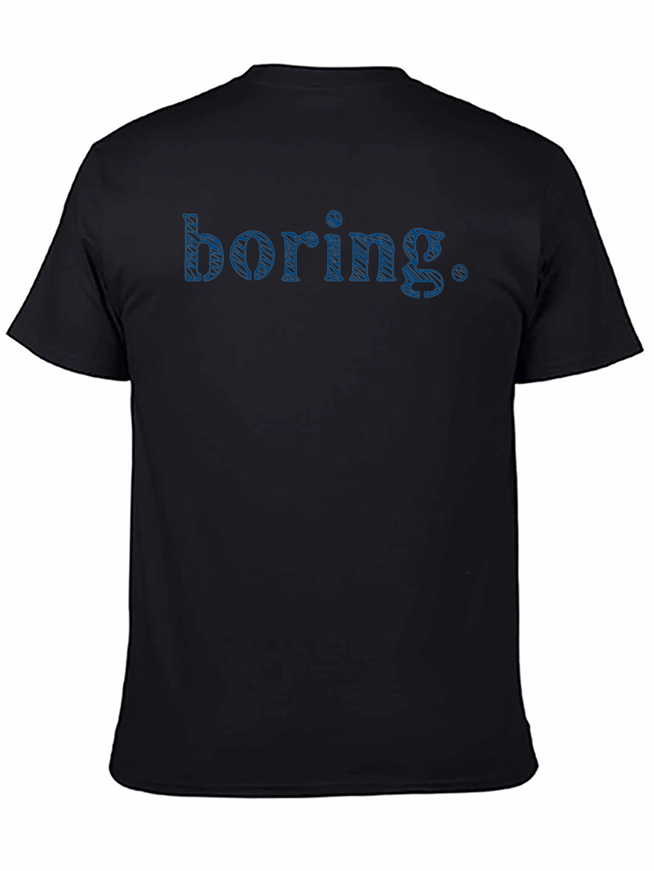 Camiseta Negra con Texto Boring