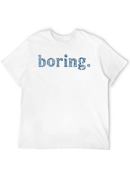 Camiseta Negra con Texto Boring