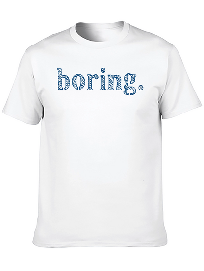 Camiseta Negra con Texto Boring