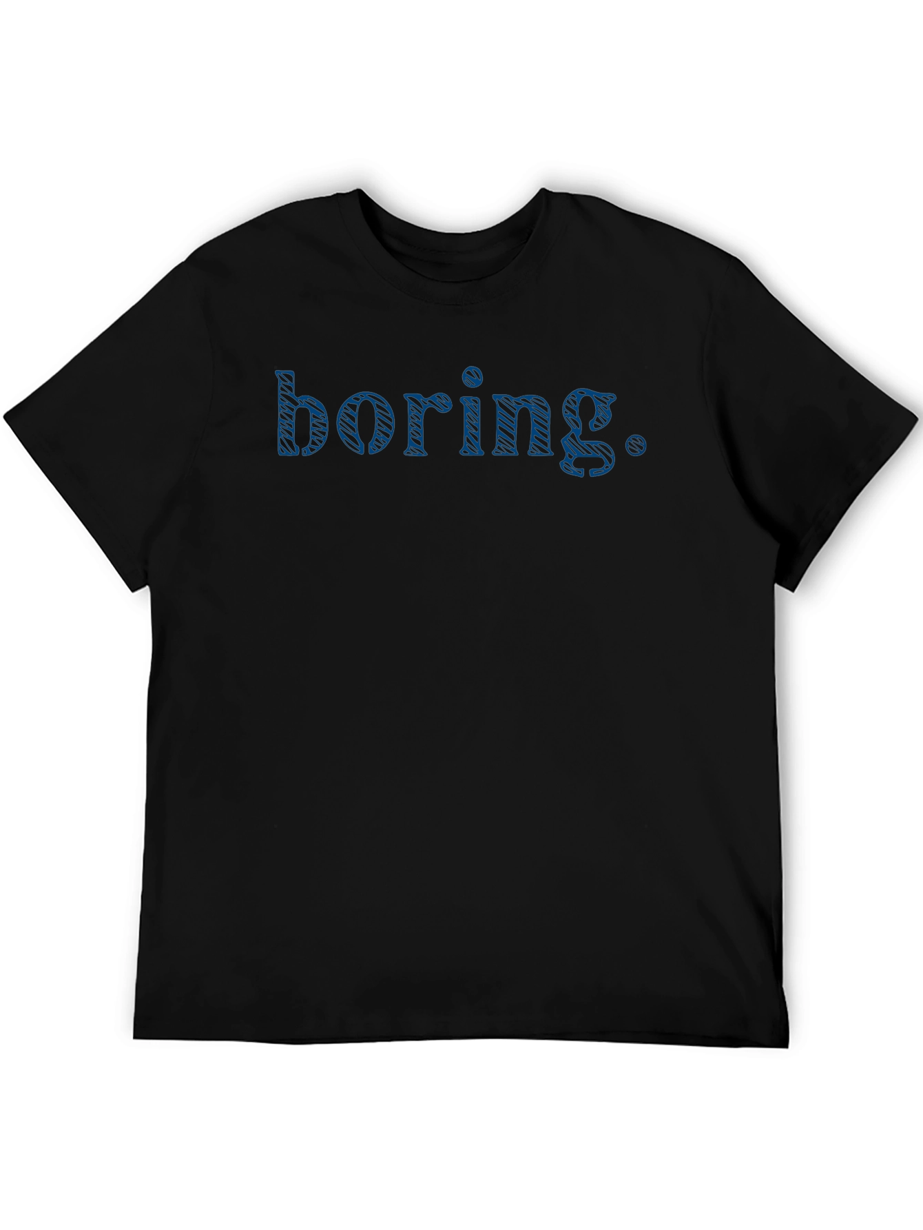 Camiseta Negra con Texto Boring