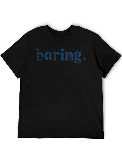 Camiseta Negra con Texto Boring