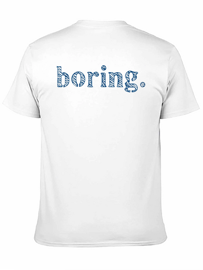 Camiseta Negra con Texto Boring
