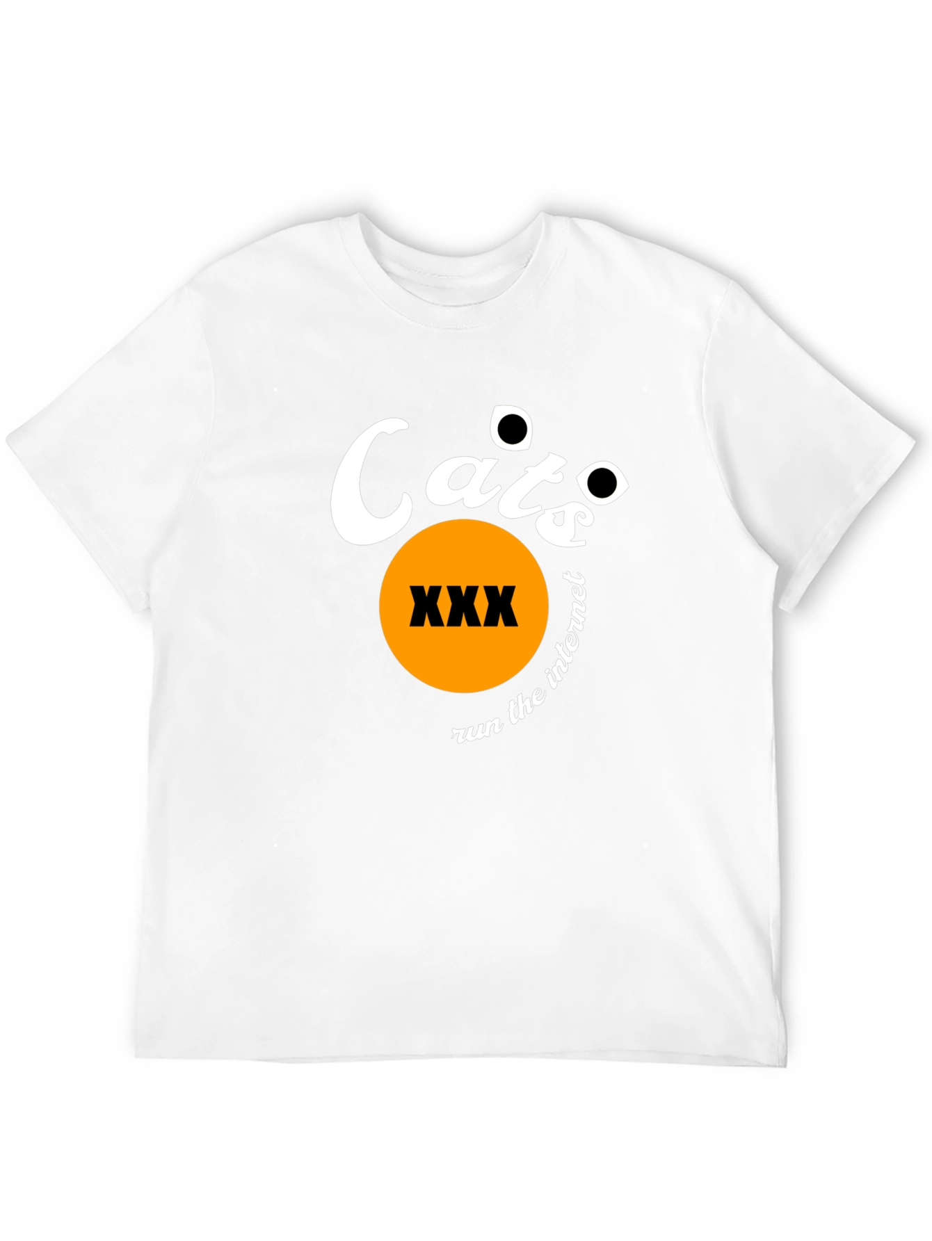 Camiseta Negra Estampada Cats Run The Internet