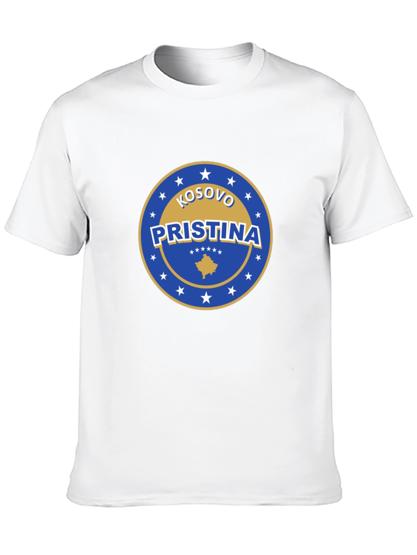 Camiseta Negra Pristina Kosovo Diseño Único