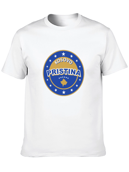 Camiseta Negra Pristina Kosovo Diseño Único