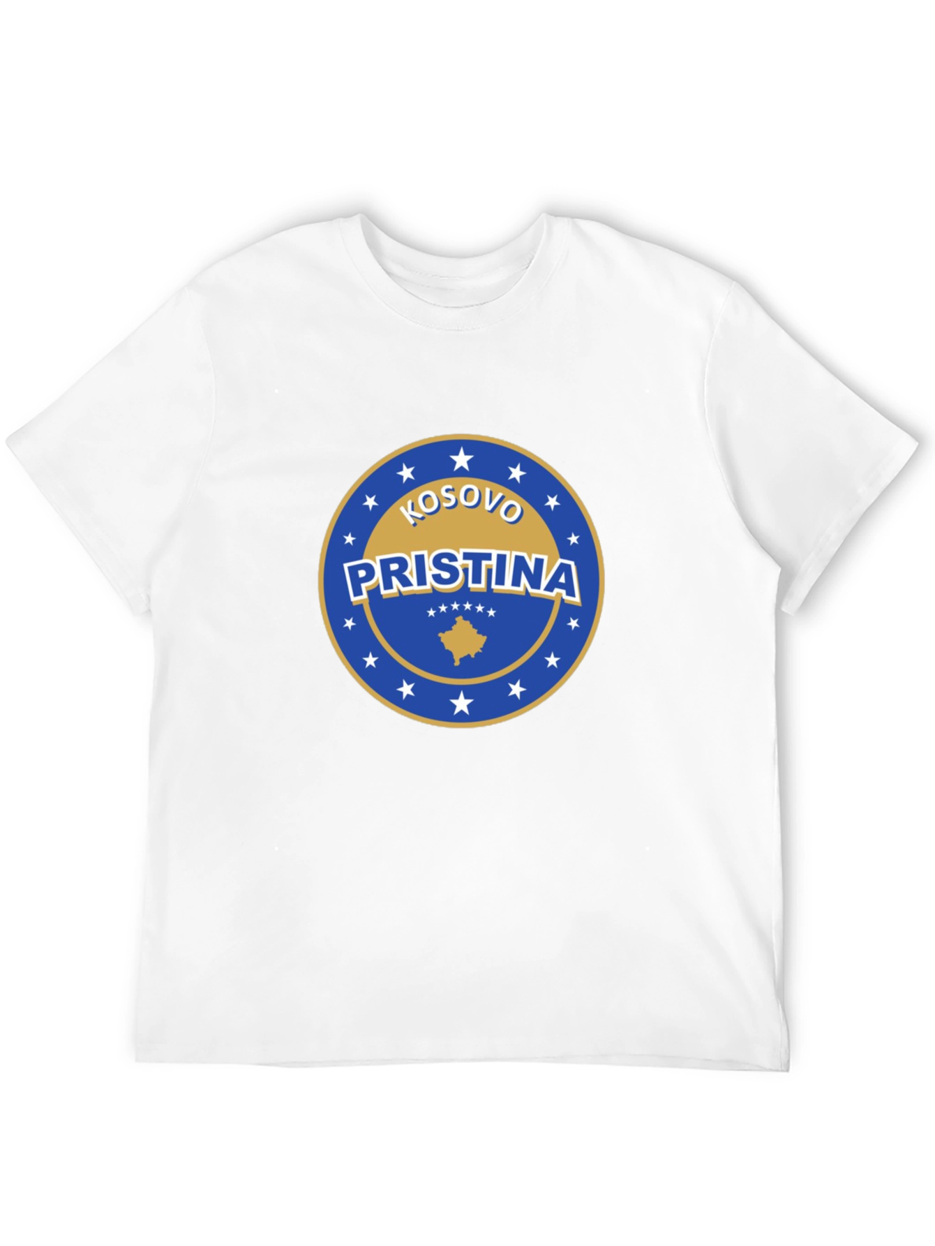 Camiseta Negra Pristina Kosovo Diseño Único