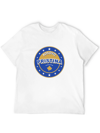 Camiseta Negra Pristina Kosovo Diseño Único