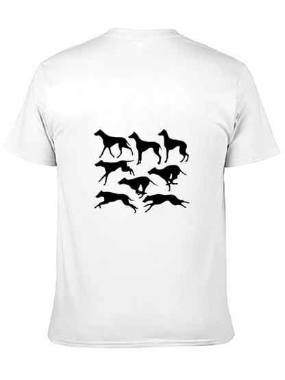 Camiseta Negra con Siluetas de Galgos