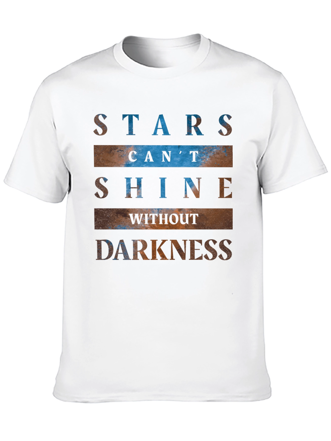 Camiseta Negra con Estampado Inspirador de Estrellas