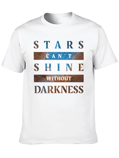 Camiseta Negra con Estampado Inspirador de Estrellas