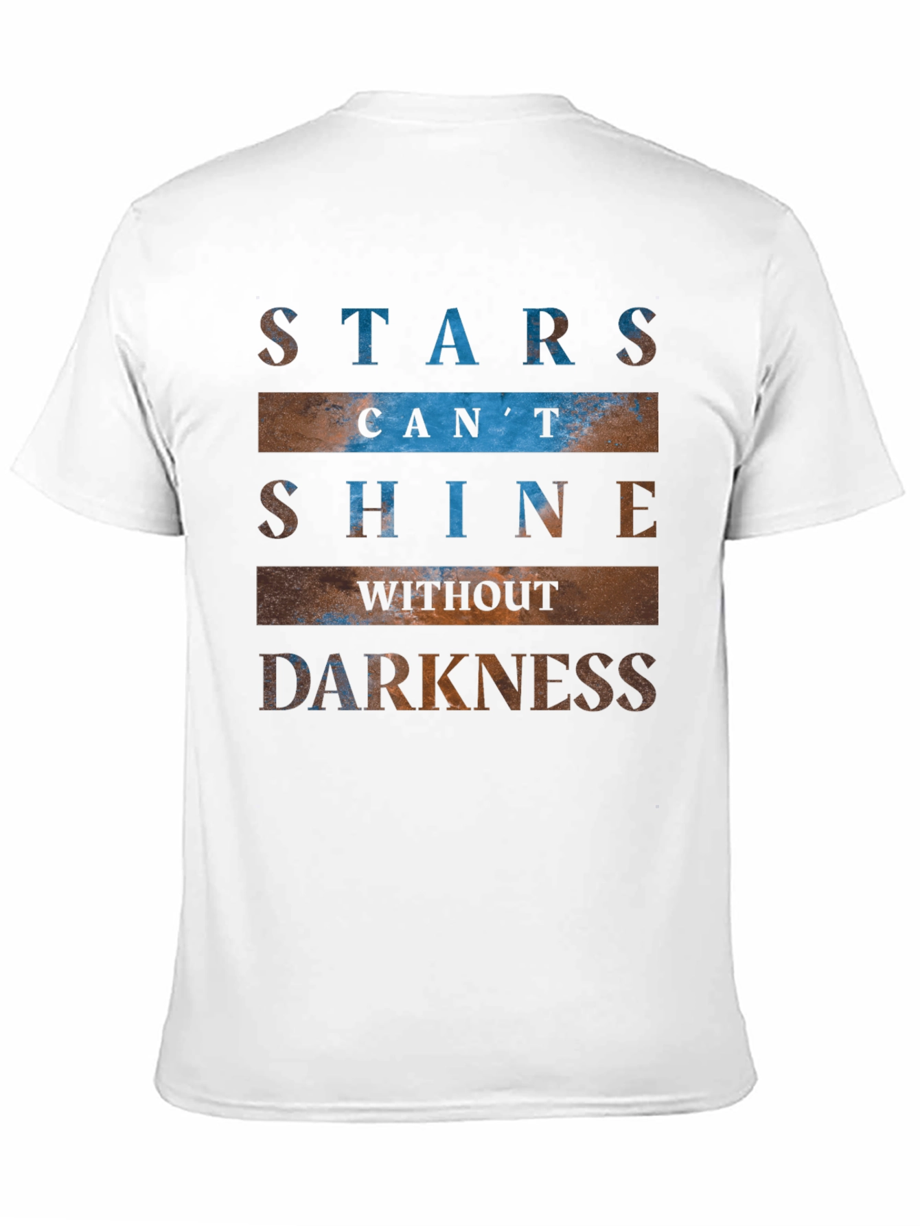 Camiseta Negra con Estampado Inspirador de Estrellas
