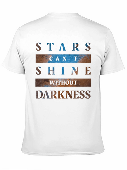 Camiseta Negra con Estampado Inspirador de Estrellas