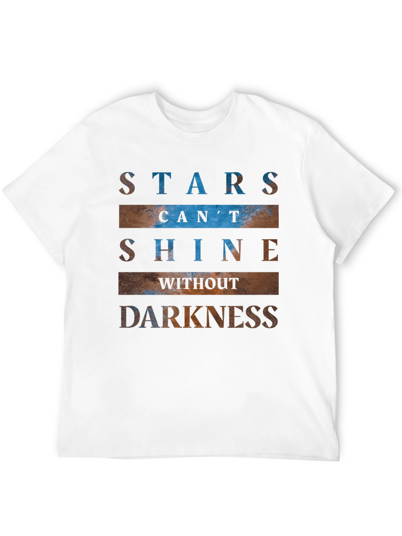 Camiseta Negra con Estampado Inspirador de Estrellas