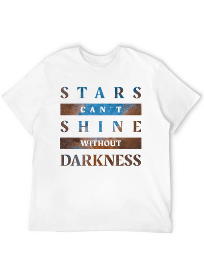Camiseta Negra con Estampado Inspirador de Estrellas