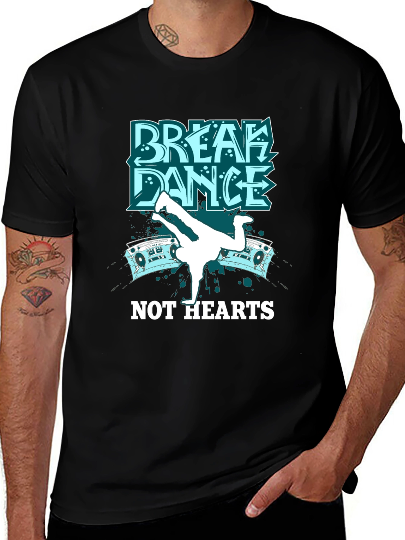 Camiseta Negra Break Dance - Estilo Urbano