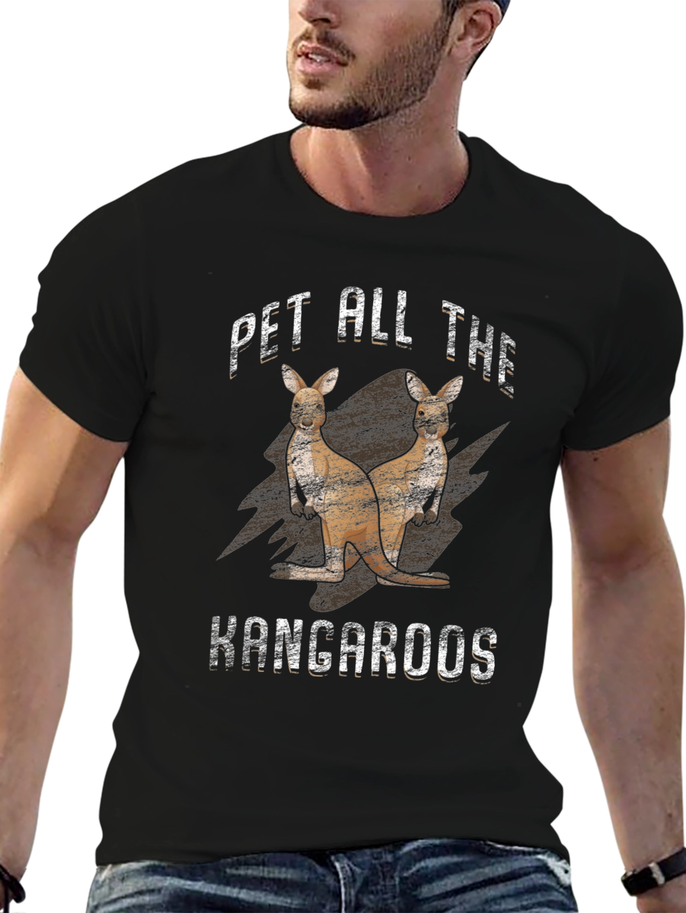 Camiseta Negra Pet All The Kangaroos
