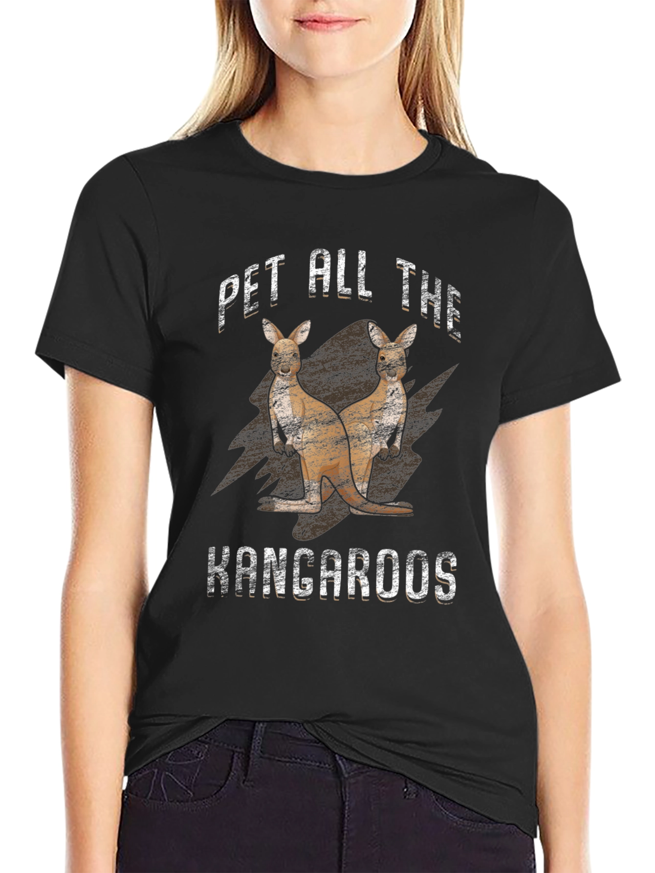 Camiseta Negra Pet All The Kangaroos