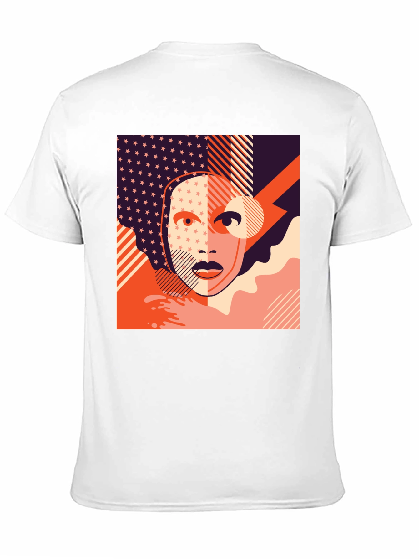 Camiseta Negra con Diseño Abstracto Moderno