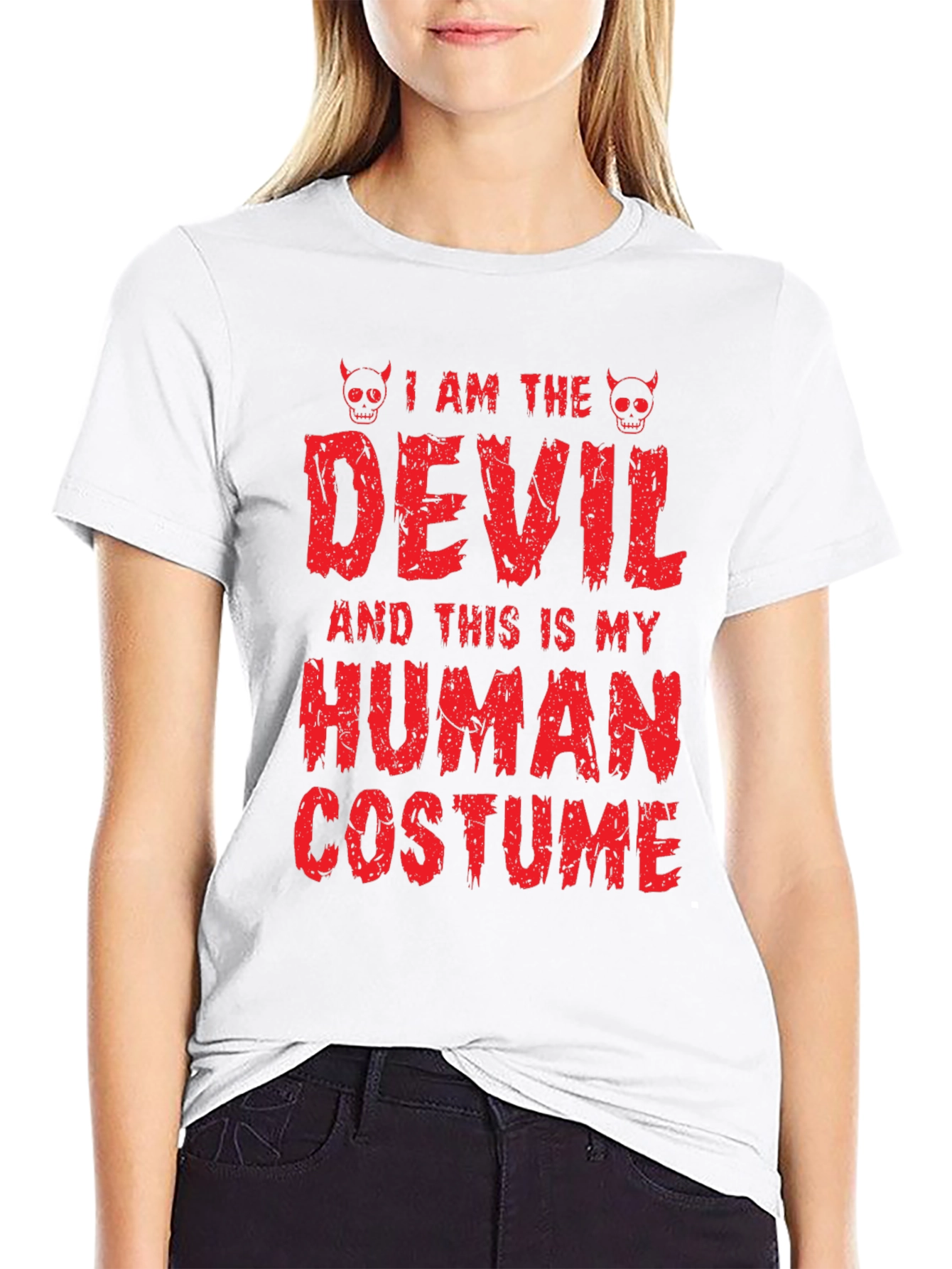Camiseta de Halloween: Disfraz de Diablo Humano